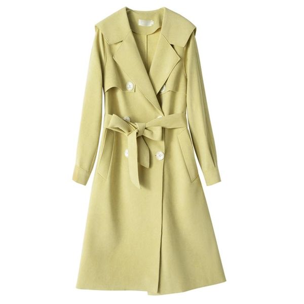 women's trench coats fashion college style long coat navy collar loose tie windbreaker women femme, Tan;black
women's trench coats fashion college style long coat navy collar loose tie windbreaker women femme, Tan;black