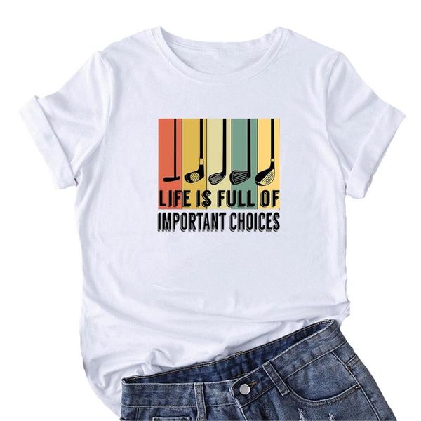women's t-shirt life is full of important choices t shirt women kawaii golfing graphic tee tshirt cotton gift woman t-shirts, White
women's t-shirt life is full of important choices t shirt women kawaii golfing graphic tee tshirt cotton gift woman t-shirts, White