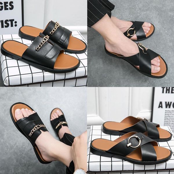 sell luxury metal button designer slippers mayari florida arizona men flats black sandals genuine leather slippers casual shoes beach fl
sell luxury metal button designer slippers mayari florida arizona men flats black sandals genuine leather slippers casual shoes beach fl