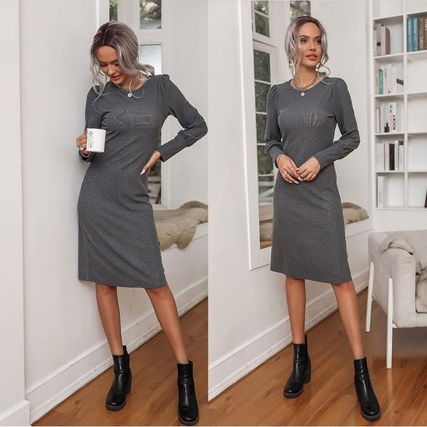 casual dresses elegant women midi dress 2021 spring arrival fashion o-neck slim knitted, Black;gray
casual dresses elegant women midi dress 2021 spring arrival fashion o-neck slim knitted, Black;gray