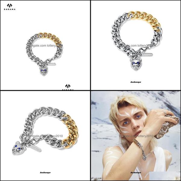 link bracelets jewelrylink chain babama guard wild snow leopard bracelet mens fashion european and american couple personality womens nich, Black
link bracelets jewelrylink chain babama guard wild snow leopard bracelet mens fashion european and american couple personality womens nich, Black