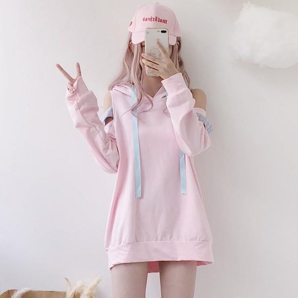 women's hoodies & sweatshirts japan cosplay kawaii harajuku lolita cute off shoulder plaid women pink fashion lace up girls pullover, Black
women's hoodies & sweatshirts japan cosplay kawaii harajuku lolita cute off shoulder plaid women pink fashion lace up girls pullover, Black