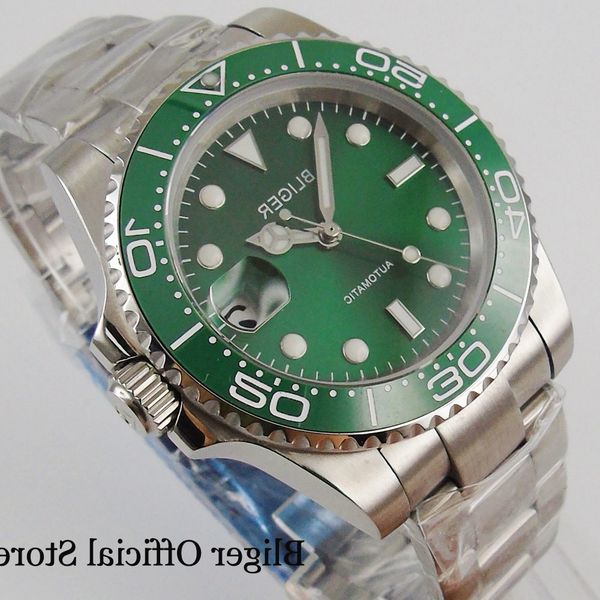 bliger dress new nh35 miyota 8215 movement 40mm automatic men watch green dial stainless steel bracelet sapphire crystal, Slivery;brown
bliger dress new nh35 miyota 8215 movement 40mm automatic men watch green dial stainless steel bracelet sapphire crystal, Slivery;brown
