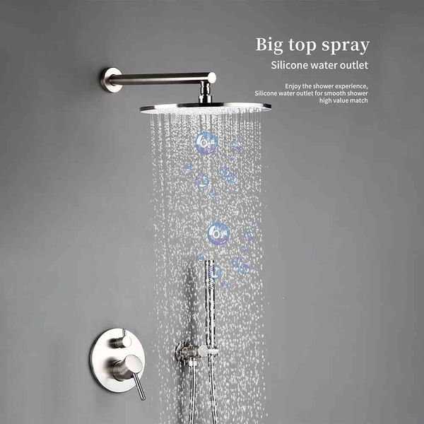 bathroom shower sets faucet rain head system set kit brushed stanless steel matt diverter mixer tap with handshower round handheld
bathroom shower sets faucet rain head system set kit brushed stanless steel matt diverter mixer tap with handshower round handheld