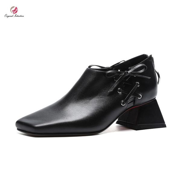 dress shoes original intention fashion genuine leather woman lace-up black white sipke heels square toe lady mature
dress shoes original intention fashion genuine leather woman lace-up black white sipke heels square toe lady mature
