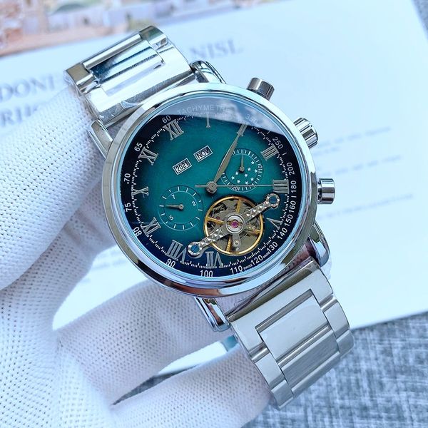 2021 new luxury mens watches large flywheel five stitches work automatic mechanical watch designer brand steel strap fashion gift style one, Slivery;brown
2021 new luxury mens watches large flywheel five stitches work automatic mechanical watch designer brand steel strap fashion gift style one, Slivery;brown