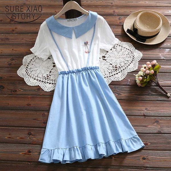 summer dresses fashion sweet dress harajuku solid short sleeve dress butterfly sleeve peter pan collar girl dress 4163 50 210528, Black;gray
summer dresses fashion sweet dress harajuku solid short sleeve dress butterfly sleeve peter pan collar girl dress 4163 50 210528, Black;gray