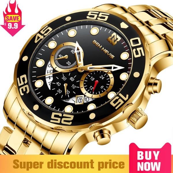 wristwatches ben nevis business watches black gold men's fashion clock stainless steel strap waterproof watchesreloj hombre, Slivery;brown
wristwatches ben nevis business watches black gold men's fashion clock stainless steel strap waterproof watchesreloj hombre, Slivery;brown