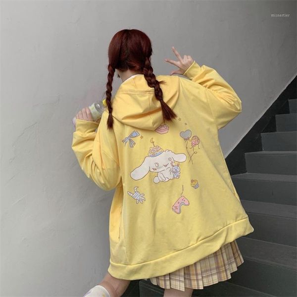 harajuku autumn winter japanese sweet soft girl loose student jacket cartoon laurel dog print zipper female hooded coats women's jacket, Black;brown
harajuku autumn winter japanese sweet soft girl loose student jacket cartoon laurel dog print zipper female hooded coats women's jacket, Black;brown
