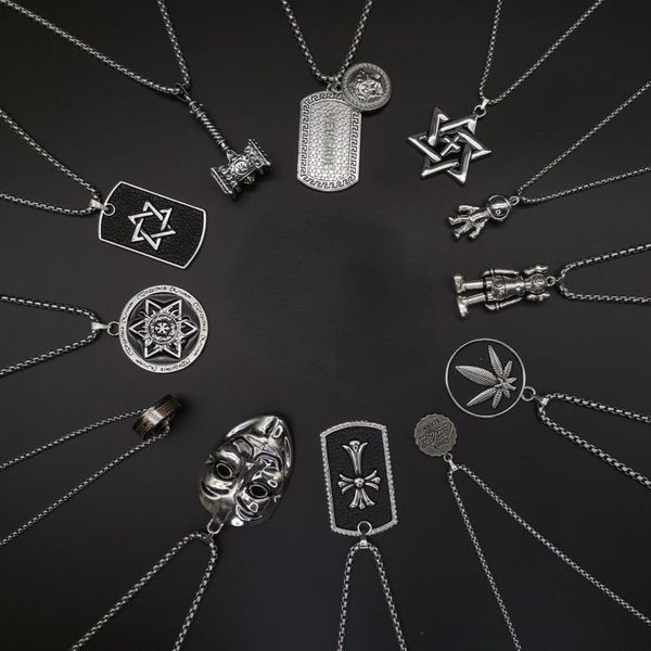 pendant necklaces long titanium steel stainless chain necklace pendants punk men's woman all-match hip hop k- accessories, Silver
pendant necklaces long titanium steel stainless chain necklace pendants punk men's woman all-match hip hop k- accessories, Silver
