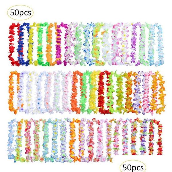 50pcs/pack hawaiian leis wreath necklace artificial flower for wedding party decoration supplies diy jllgst insyard
50pcs/pack hawaiian leis wreath necklace artificial flower for wedding party decoration supplies diy jllgst insyard