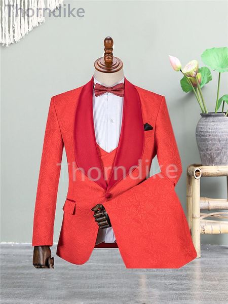 men's suits & blazers thorndike arrival groomsmen red jacquard groom tuxedos shawl lapel men wedding man bridegroom (jacket+pants+v, White;black
men's suits & blazers thorndike arrival groomsmen red jacquard groom tuxedos shawl lapel men wedding man bridegroom (jacket+pants+v, White;black