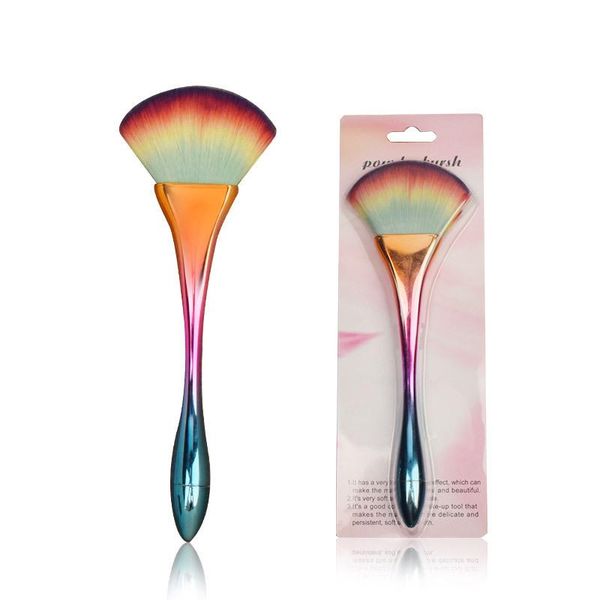 makeup brushes electroplating rainbow blush brush for blusher make up fan shape professional thin waist handle
makeup brushes electroplating rainbow blush brush for blusher make up fan shape professional thin waist handle