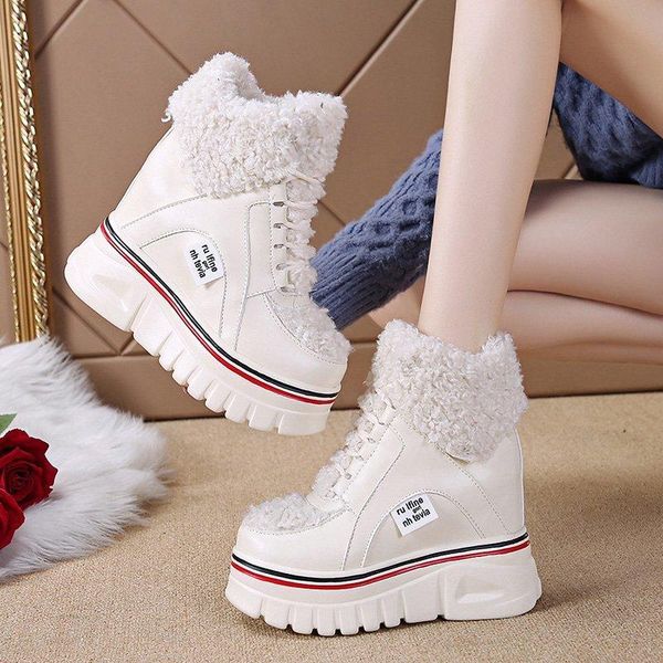 boots women snow plush warm fur causal shoes lace-up ankle booties platform thick sole lace up winter, Black
boots women snow plush warm fur causal shoes lace-up ankle booties platform thick sole lace up winter, Black