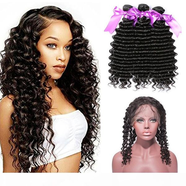brazilian virgin hair bundles deep wave hair 360 lace frontal with 3 bundles 100% unprocessed virgin human hair extensions deals, Black;brown
brazilian virgin hair bundles deep wave hair 360 lace frontal with 3 bundles 100% unprocessed virgin human hair extensions deals, Black;brown