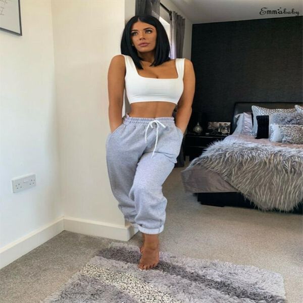 joggers tracksuit bottoms trousers womens capri slacks gym jogging sweat high waist jogger pockets sweatpants, Black;white
joggers tracksuit bottoms trousers womens capri slacks gym jogging sweat high waist jogger pockets sweatpants, Black;white