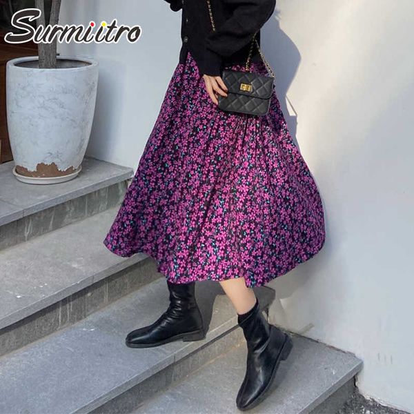 surmiitro spring summer women korean style red blue floral print high waist school midi long skirt female with lining 210712, Black
surmiitro spring summer women korean style red blue floral print high waist school midi long skirt female with lining 210712, Black