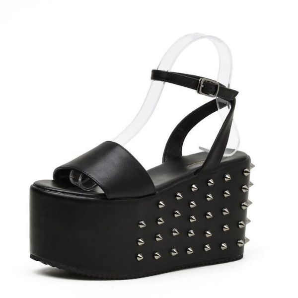 dress shoes women's platform gladiator sandals ladies colors woman wedges high heels summer rivets demonia ymb787, Black 
dress shoes women's platform gladiator sandals ladies colors woman wedges high heels summer rivets demonia ymb787, Black