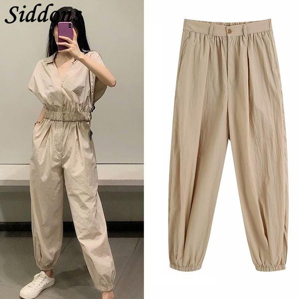 women's pants & capris za 2021 women casual elastic waist design street wear summer full length slacks trousers female pantalones, Black;white
women's pants & capris za 2021 women casual elastic waist design street wear summer full length slacks trousers female pantalones, Black;white