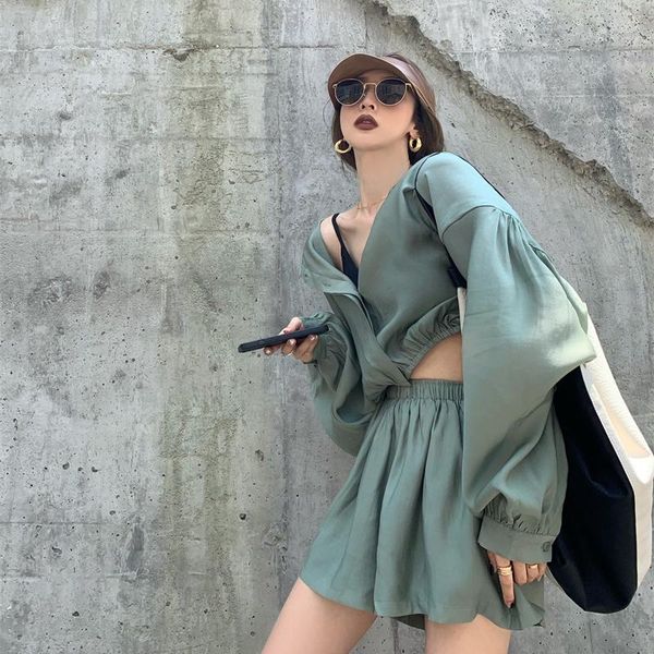 women's tracksuits casual women sets summer hooded sun protection clothes loose short coat chiffon cardigan 2 piece street crop top, Gray
women's tracksuits casual women sets summer hooded sun protection clothes loose short coat chiffon cardigan 2 piece street crop top, Gray