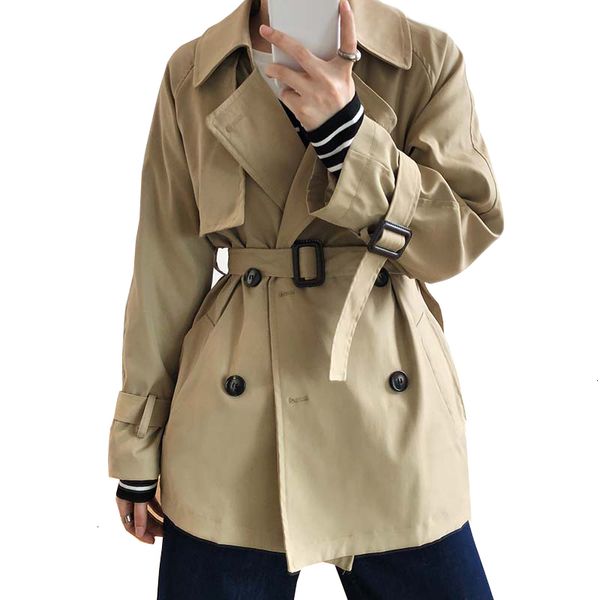 2021 autumn mid length sleeve down collar double breasted women coat femme abrigo streetwear o38b, Tan;black
2021 autumn mid length sleeve down collar double breasted women coat femme abrigo streetwear o38b, Tan;black