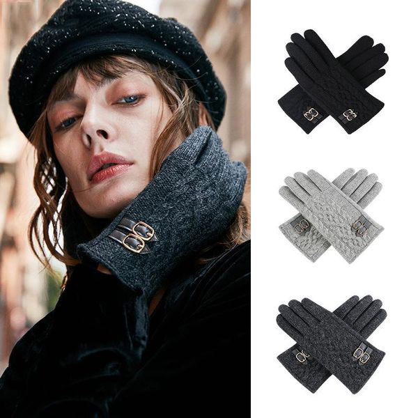 five fingers gloves women winter wool knitted touch screen warm thick female cute full finger mittens s2477, Blue;gray
five fingers gloves women winter wool knitted touch screen warm thick female cute full finger mittens s2477, Blue;gray