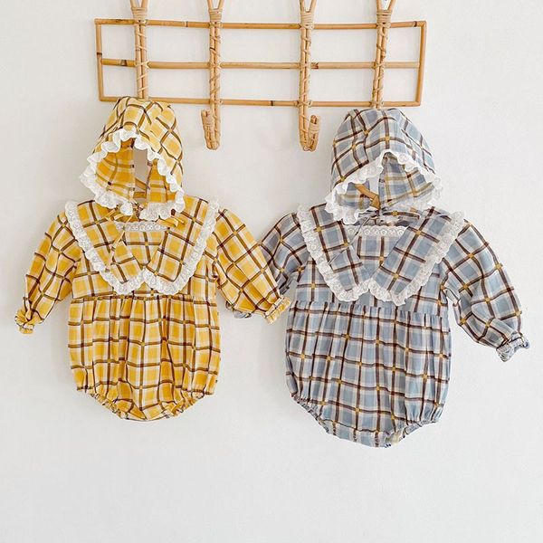 0-3yrs infant grid long sleeve lace collar clothes and hat spring autumn baby girls rompers black friday plxh, Blue
0-3yrs infant grid long sleeve lace collar clothes and hat spring autumn baby girls rompers black friday plxh, Blue