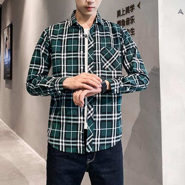 men's casual shirts red blue plaid long-sleeved shirt classic checkered design business overalls high-quality clothing, White;black
men's casual shirts red blue plaid long-sleeved shirt classic checkered design business overalls high-quality clothing, White;black