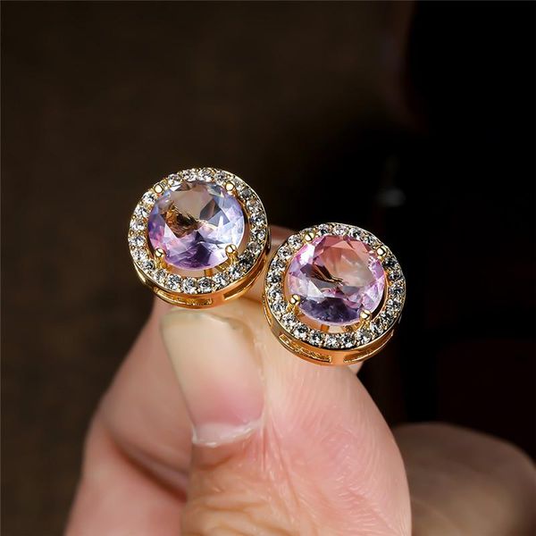 stud charming blue purple round stone earrings vintage yellow gold rainbow crystal zircon for women engagement jewelry, Golden;silver
stud charming blue purple round stone earrings vintage yellow gold rainbow crystal zircon for women engagement jewelry, Golden;silver