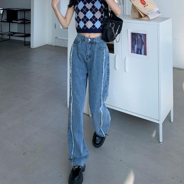 women's jeans 2021 splicing streetwear denim zip up high waist straight barrel clothes blue baggy pants vintage female trousers
women's jeans 2021 splicing streetwear denim zip up high waist straight barrel clothes blue baggy pants vintage female trousers