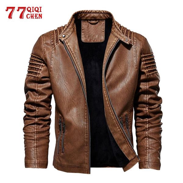 autumn winter men's leather jacket fleece motorcycle pu jacket warm fashion slim coat plus size m-5xl bomber overcoat, Black;brown
autumn winter men's leather jacket fleece motorcycle pu jacket warm fashion slim coat plus size m-5xl bomber overcoat, Black;brown