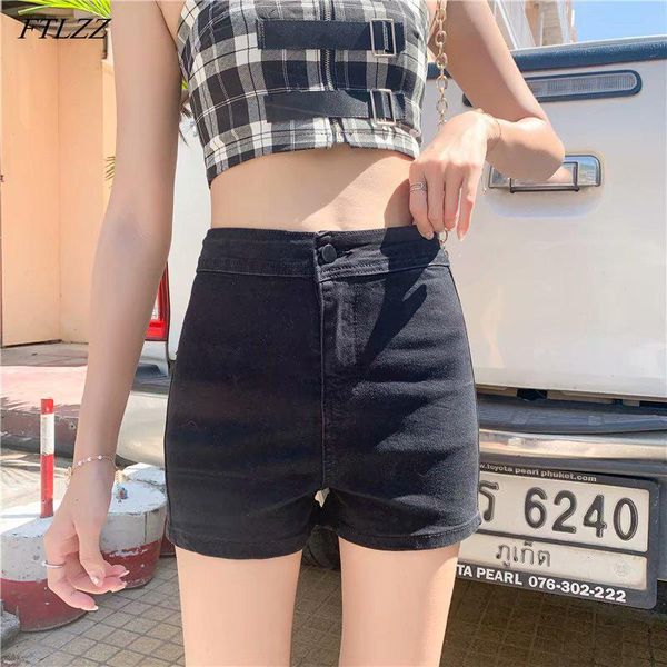 women's shorts ftlzz women high waist skinny single button black blue jeans casual female slim fit solid color denim, White;black
women's shorts ftlzz women high waist skinny single button black blue jeans casual female slim fit solid color denim, White;black