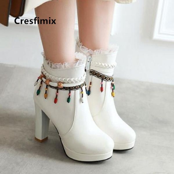 boots cresfimix women classic white pu leather round toe heel lady cool pink winter boot botas femininas c6066, Black
boots cresfimix women classic white pu leather round toe heel lady cool pink winter boot botas femininas c6066, Black