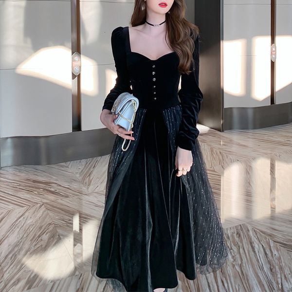 new arrival fashion korean party night club women ol temperament waist mesh patchwork velvet black slim a-line dress poz4, White;black
new arrival fashion korean party night club women ol temperament waist mesh patchwork velvet black slim a-line dress poz4, White;black