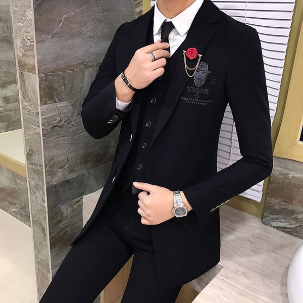 the purple men elegant dressed man 2021 gentlemen 3 order fitting groom's suits prom dresses k761, White;black
the purple men elegant dressed man 2021 gentlemen 3 order fitting groom's suits prom dresses k761, White;black