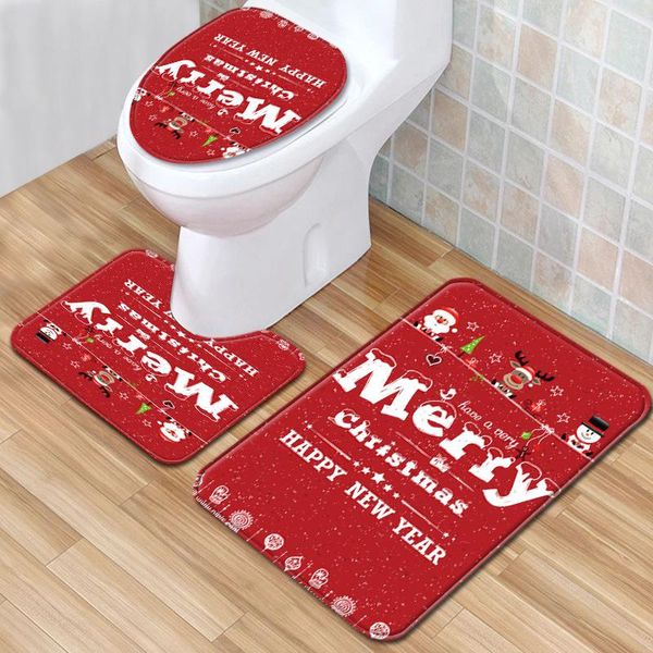 carpets three-piece christmas toilet mat bathroom 3-piece set home anti slip liner foam durable cover shower
carpets three-piece christmas toilet mat bathroom 3-piece set home anti slip liner foam durable cover shower