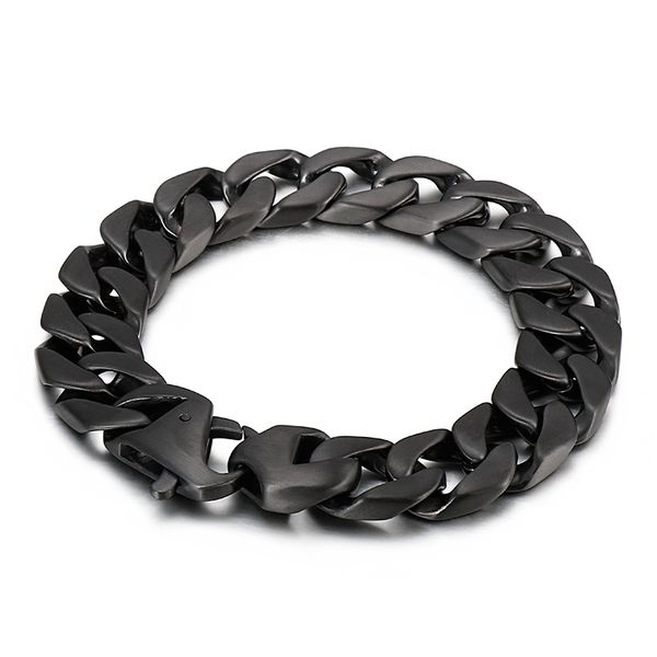 15mm 7.2 inch casting stainless steel curb link chain bracelet bangle fashion mens women jewelry birthday gifts, Black
15mm 7.2 inch casting stainless steel curb link chain bracelet bangle fashion mens women jewelry birthday gifts, Black