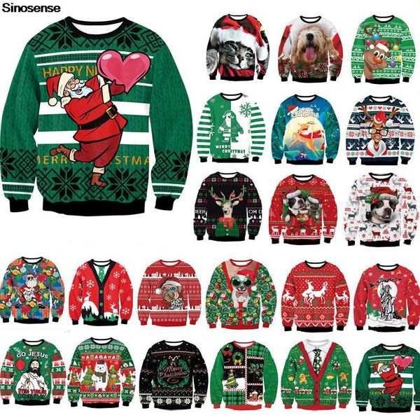 men's sweaters men women funny santa christmas sweater pullover ugly sweatshirt 3d novelty autumn holiday party xmas jumpers, White;black
men's sweaters men women funny santa christmas sweater pullover ugly sweatshirt 3d novelty autumn holiday party xmas jumpers, White;black