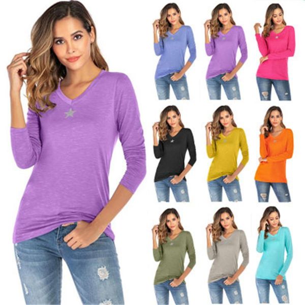 v-neck knitted womens long sleeve t-shirt fashion trend desinger five-pointed star autumn winter tee female clothing t-shirt, White
v-neck knitted womens long sleeve t-shirt fashion trend desinger five-pointed star autumn winter tee female clothing t-shirt, White