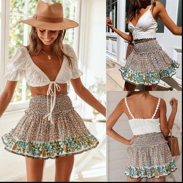 summer women floral print elastic high waist short skirts ruffled beachwear casual boho skirt fashion slim mini dress, Black
summer women floral print elastic high waist short skirts ruffled beachwear casual boho skirt fashion slim mini dress, Black