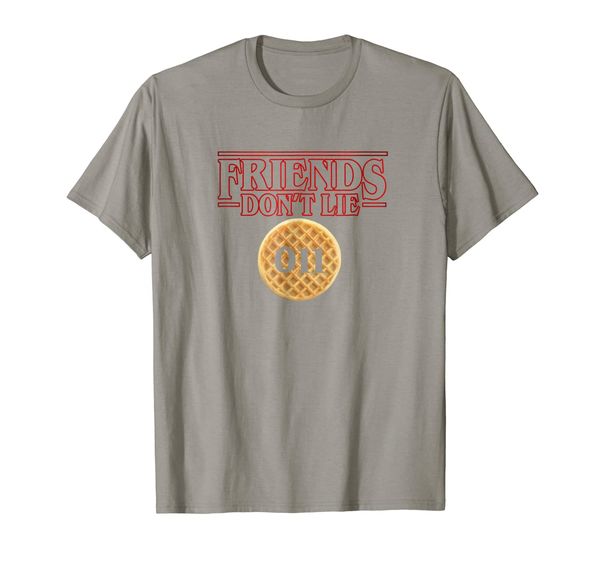 friends don't lie waffle 11 t-shirt, White;black