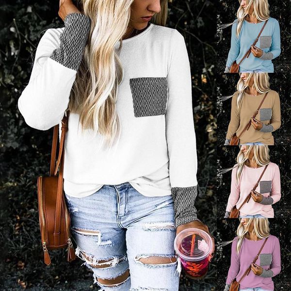 vintage blouses woman 2021 women casual o neck long sleeve patchwork color block pocket in front pullover female blouses new, White
vintage blouses woman 2021 women casual o neck long sleeve patchwork color block pocket in front pullover female blouses new, White