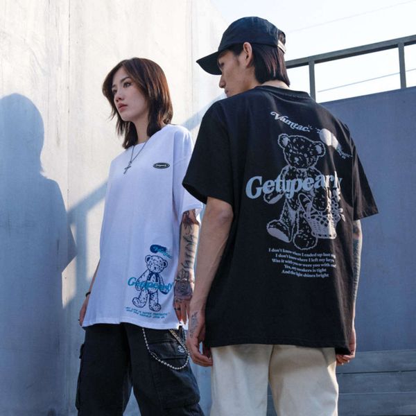vamtac 2021 spring and summer new street style sketch bear print fashion brand men's and women's loose casual short sleeve t, White;black
vamtac 2021 spring and summer new street style sketch bear print fashion brand men's and women's loose casual short sleeve t, White;black