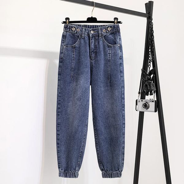 women's jeans plus size 4xl fashion women 2021 summer high waist casual female mom loose denim harem pants trousers wj281, Blue
women's jeans plus size 4xl fashion women 2021 summer high waist casual female mom loose denim harem pants trousers wj281, Blue