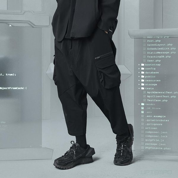 men's pants enshadower functional multi pocket low crotch men stretching fabric water repellent techwear darkwear warcore, Black
men's pants enshadower functional multi pocket low crotch men stretching fabric water repellent techwear darkwear warcore, Black