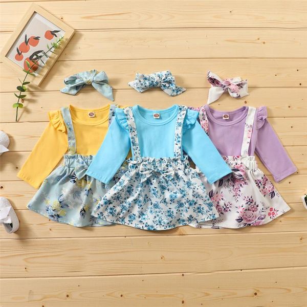 clothing sets toddler baby girls 3 pcs skirts outfits long sleeve shirt + suspender floral printed skirt bowknot headband, White
clothing sets toddler baby girls 3 pcs skirts outfits long sleeve shirt + suspender floral printed skirt bowknot headband, White
