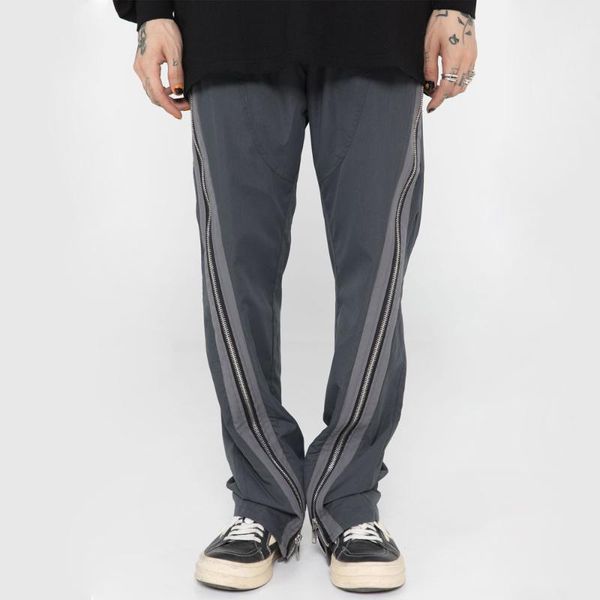 men's pants men hip hop loose bell-bottomed zippers sides fashion brand wide leg streetwear vibe women trousers, Black
men's pants men hip hop loose bell-bottomed zippers sides fashion brand wide leg streetwear vibe women trousers, Black