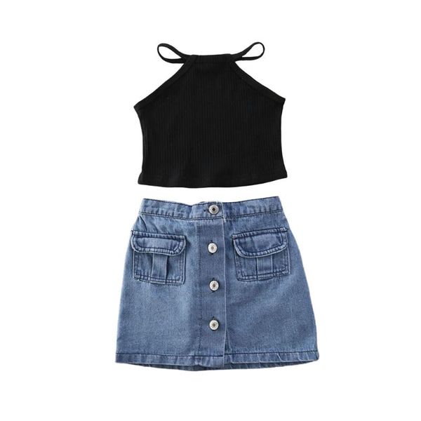 clothing sets kid childer baby girl clothes summer fashion 2pcs solid sleeveless vest t shirt +denim pencil mini skirts outfits, White
clothing sets kid childer baby girl clothes summer fashion 2pcs solid sleeveless vest t shirt +denim pencil mini skirts outfits, White