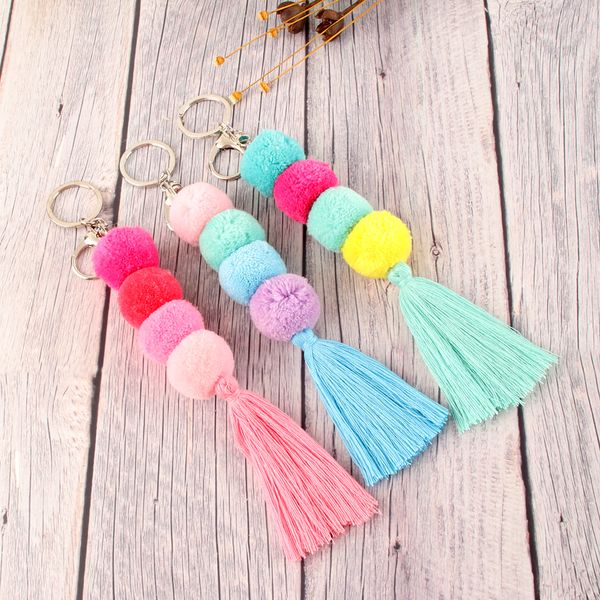 bohemian pompom charm handmade bag key ring pendant women tassels keychain multicolor for summer souvenir gift, Silver
bohemian pompom charm handmade bag key ring pendant women tassels keychain multicolor for summer souvenir gift, Silver