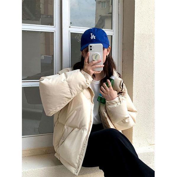 women's down & parkas autumn and winter korean thermal collar versatile jacket cold cuffs thickened bread coat loose 82971, Black
women's down & parkas autumn and winter korean thermal collar versatile jacket cold cuffs thickened bread coat loose 82971, Black